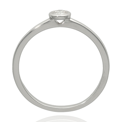 Fehér arany gyűrű 52-es méret (B51649)